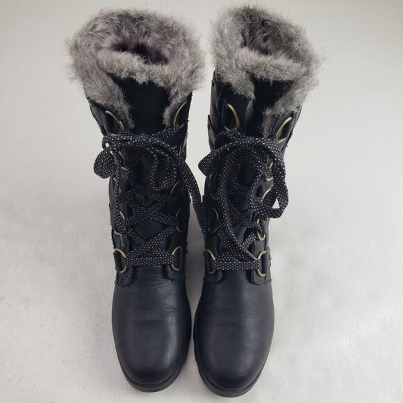 Sorel Emelie Buttery Soft Leather Boots- Fur Trim - Picture 4 of 16